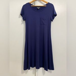 🌻$15🌻 Preloved Mix by 41 Hawthorn Navy Blue T-Shirt Dress Size: M